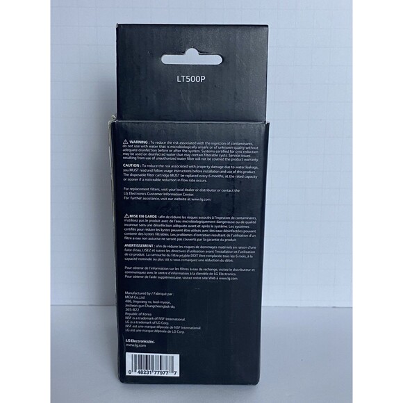 GENUINE LG LT500P Refrigerator Water Filter 6 Month 500 Gallon Capacity - Picture 6 of 6